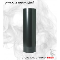 5 Inch Vitreous Enamel Flue Pipe 500mm Length with Door